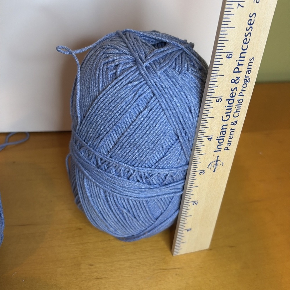 Light Blue Cotton Crochet Yarn/Thread 5 Skeins Very Soft - Picture 4 of 5